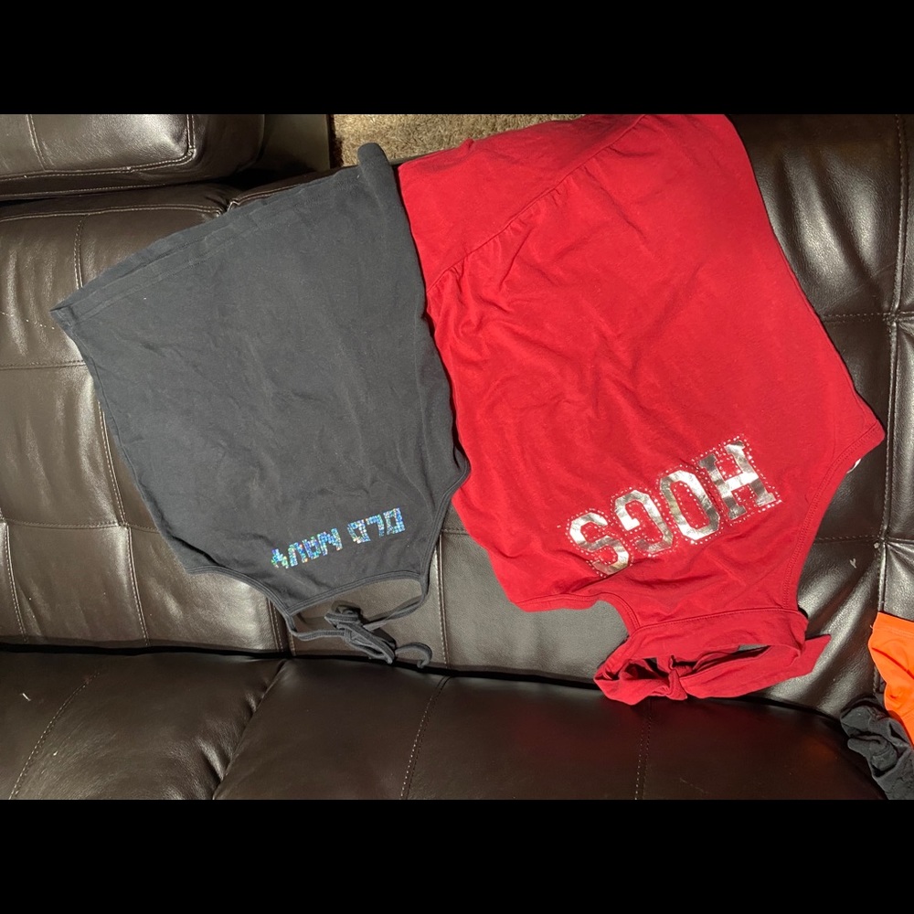 2 tie round neck shirts